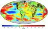 Figure 6 - Map of sea-level drift between 1993 and 2000, from TOPEX/POSEIDON (doc. CNES)