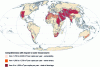 Figure 9 - Water availability worldwide in 2011 [44].