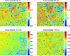 Figure 24 - Images of estimated emissivities in the 8.82 μm, 6.29 μm, 10.71 μm, 11.91 μm bands (credit Aurélie MICHEL @ONERA).
