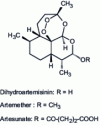 Figure 2 - Structure of artemisinin derivatives indicated in the treatment of malaria