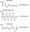 Figure 10 - Impulse responses illustrating cases of stability or instability