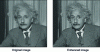 Figure 35 - The accentuation of the "Einstein" image is more contrasted