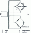 Figure 37 - Two-bridge assembly (measurement bridge and reference bridge) eliminates some of the shortcomings of the simple Wheatstone bridge.