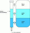 Figure 2 - Stilling system installed on a liquid/liquid interface