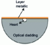 Figure 9 - Schematic diagram of a D-polished optical fiber for surface plasmon wave generation