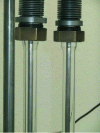 Figure 14 - Quartz outer tubes and stainless steel guide tubes