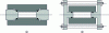 Figure 2 - Diagrams of cylindrical enclosures (a) "closed" and (b) "open".