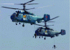 Figure 23 - Two Russian helicopters with their
VGS3 hardened sonar out of the water