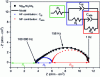 Figure 11 - Nyquist diagram of a magnesium alloy in 0.6 M NaCl and associated equivalent model