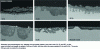 Figure 7 - SEM density contrast images (backscattered electrons) of part of the corpus of samples of ancient stained glass and model glass.