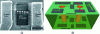 Figure 5 - a) SEM image of the encapsulated FET sensor (single-walled CNT: SWNT with Cr/Au contacts) with 0.5 µm aperture (visible in dark contrast) (reproduced with permission [54]. Copyright 2010, IOP Science), b) schematic of a 3D sensor device with the sensitive part on one side and the electronic part on the other side of the Si plate (reproduced with permission [57]. Copyright 2013, IOP Science).