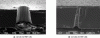 Figure 12 - Ultrafast laser drilled
via holes are clean, burr-free and without unwanted microstructure
damage to the vicinity of the holes [12]