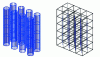 Figure 2 - Principle of a homogenization method: on the left, a group of tubes whose dynamics are described individually; on the right, the same group described on average (source: Sigrist-Broc, Techniques de l'Ingénieur, BM 5 202).