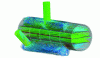 Figure 2 - Example of CFD (computational fluid dynamics) simulation on a heat exchanger (source: Naval Group)