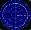 Figure 15 - Example of an acoustic image obtained by a Mini Pipe Profiling Sonar – 2512 USB, from Marine Electronics Ltd. This is the interior of a 1.2 m diameter concrete pipe. Greasy deposits can be seen at 8 o'clock and 4 o'clock, and silt and gravel at the bottom (credits: Marine Electronics Ltd).