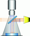 Figure 6 - Coaxial geometry – Incident light rays are parallel to the optical axis and perpendicular to the surface of the observed object.
