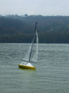 Figure 3 - Iboat I (2 m, 30 kg), ISAE's first autonomous sailboat [3].