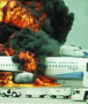Figure 7 - Photograph of the burning aircraft (source FAA)