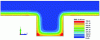 Figure 12 - Temperature field in beam and slab after 35 min fire