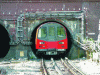 Figure 1 - London Underground train: the tunnel's congestion rate is very high, so the pistoning effect will be very pronounced (source: Own work, SPSmiler).