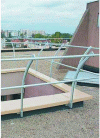 Figure 3 - Perimeter railing on flat roofs (waterproofing can be renewed without removing the railing)