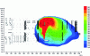 Figure 7 - Concentration heterogeneity (in ppm) in a dispersion plume for an industrial unit