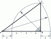 Figure 22 - Construction of a right-angled triangle whose three sides are in the ratio 3, 4 and 5