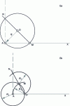 Figure 4 - Drawing a perpendicular to [AX] at A (solutions 1 and 2)