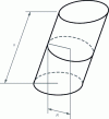 Figure 14 - Cylinder with straight cross-section and two parallel oblique bases