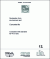 Figure 3 - Environmental and health declaration sheet (source: Lafarge Couverture)