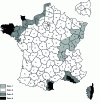 Figure 4 - Map of wind zones designated as "wind regions" in the DTU roof tiles.