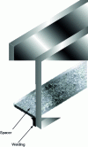 Figure 1 - Welded glass-metal glazing