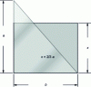 Figure 44 - Rectangle equivalent to glazing in the shape of a right-angled triangle