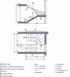 Figure 10 - Semicircular staircase: straight flight connected to two turning quarters (© ETI)