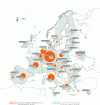 Figure 1 - Cumulative installed photovoltaic capacity in the European Union at the end of 2021, in MW (estimate; source: EurObserv'ER, 2022)