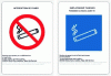 Figure 4 - Smoking area" and "No smoking area" signage in force