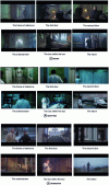 Figure 16 - The six temporal stages of imprisonment in three of the other films chosen as tests of cinematic immersion