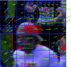 Figure 22 - Example of a Coding Tree Unit with inter-image prediction (EBU image + CodecVisa analyzer)