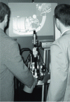 Figure 4 - Simulation with force feedback of a cylindrical filter assembly in an aircraft engine (Copyright P. Fuchs)