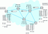 Figure 6 - Switching tables automatically built from the routing tables shown in figure 