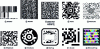 Figure 7 - Various types of two-dimensional barcodes