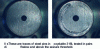 Figure 32 - Example of pawn traces tested at two different pressures