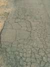 Figure 9 - Cracking of road surface tiles