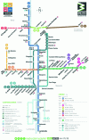 Figure 4 - Place of teleports in the schematic plan of the Medellin network (source: official Medellin Metro plan, version 2021).