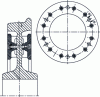 Figure 26 - Principle of fastening through the wheel disc