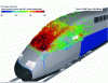 Figure 46 - Turbulence on the windscreen of a TGV Duplex power train (Alstom)