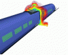 Figure 47 - Simulation of pantograph boundary layer (Alstom)