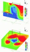 Figure 53 - Simulation of type A current wave injection on a pylon: magnetic field distribution on ESA's Soyuz launch pad