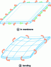 Figure 5 - Diagram of a plate subjected to membrane and bending loads