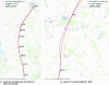 Figure 8 - Different representations of the trajectory from Toulouse Blagnac airport to Paris Orly airport